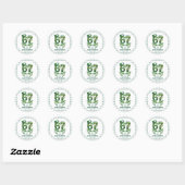Sticker Rond J'avais 6 ans, maintenant j'ai 7 ans, garçon, anni (Feuille)