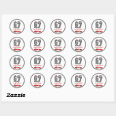 Sticker Rond J'avais 6 ans Maintenant j'ai 7 ans Garçon de voit (Feuille)