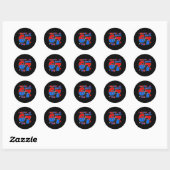 Sticker Rond J'avais 6 ans maintenant j'ai 7 ans garçon enfants (Feuille)