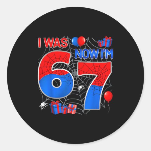 Sticker Rond J'avais 6 ans maintenant j'ai 7 ans garçon enfants (Devant)