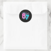 Sticker Rond J'avais 6 ans maintenant j'ai 7 ans Six Sept Drôle (Sac)