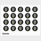 Sticker Rond J'avais 6 ans maintenant j'ai 7 ans Six Sept Footb (Feuille)