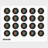 Sticker Rond J'Avais Des Cheveux Il Y A 2 Enfants - Drôle Ld Pa (Feuille)