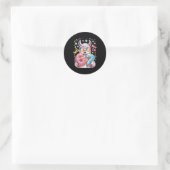 Sticker Rond J'avais six ans, j'ai sept ans 6 7 lama 67 mème 7e (Sac)