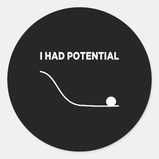 Sticker Rond J'avais un T-shirt Potentiel.png (Devant)