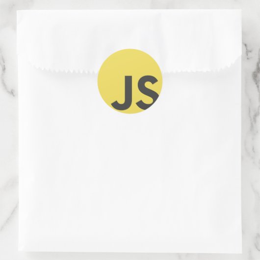 Sticker Rond Javascript (Sac)