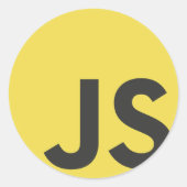 Sticker Rond Javascript (Devant)