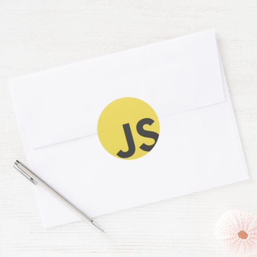 Sticker Rond Javascript (Enveloppe)