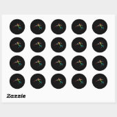 Sticker Rond Javelin (Feuille)