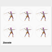 Sticker Rond Javelin aquarelle (Feuille)