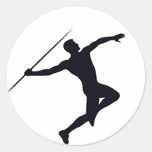 Sticker Rond javelin lancer jeux olympiques garçons (Devant)