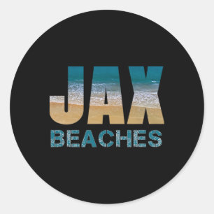 Sticker Rond Jax Beaches Accueil Jacksonville Floride Vacances
