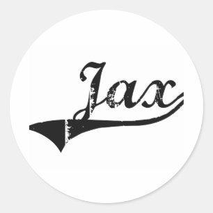 Sticker Rond Jax Classic Style Nom