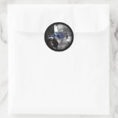 Sticker Rond Jay bleu hiver (Sac)