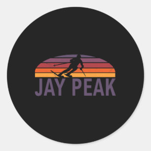 Sticker Rond Jay Peak Vermont Nouvelle-Angleterre États-Unis St