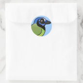 Sticker Rond Jay vert Birdorable (Sac)