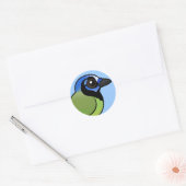 Sticker Rond Jay vert Birdorable (Enveloppe)
