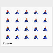 Sticker Rond Jayhawk Allons-y (Feuille)
