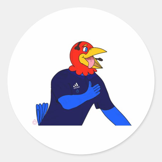 Sticker Rond Jayhawk Allons-y (Devant)