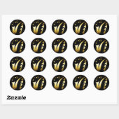 STICKER ROND JAZZ (Feuille)