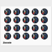 Sticker Rond Jazz (Feuille)
