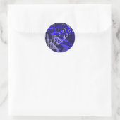 Sticker Rond Jazz Blue sur Blue (Sac)