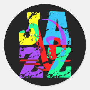 Sticker Rond Jazz cool et hip