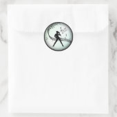 Sticker Rond Jazz Dance Green Music (Sac)