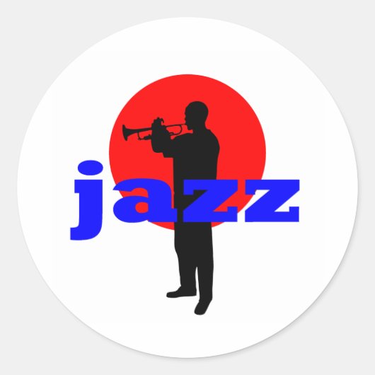 Sticker Rond Jazz Player (Devant)