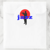 Sticker Rond Jazz Player (Sac)