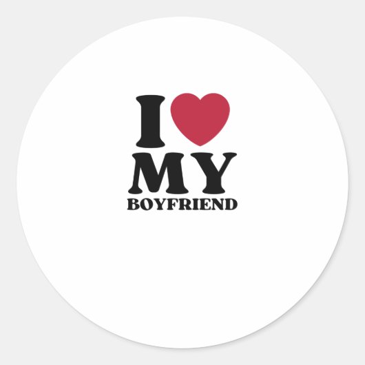 Sticker Rond J'Coeur Mon Petit Ami BF (Devant)