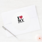 Sticker Rond J'Coeur Mon Petit Ami BF (Enveloppe)