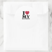Sticker Rond J'Coeur Mon Petit Ami BF (Sac)