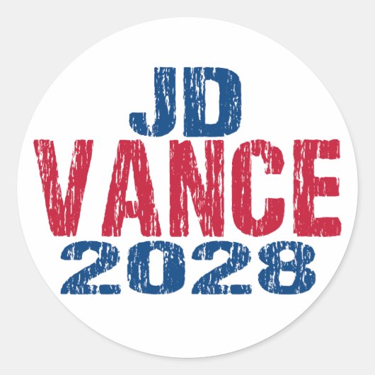 Sticker Rond JD Vance 2028 (déçu) (Devant)