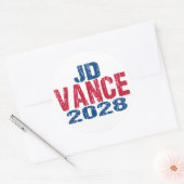 Sticker Rond JD Vance 2028 (déçu) (Enveloppe)