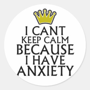 Sticker Rond Je biseaute garde le calme puisque j'ai
