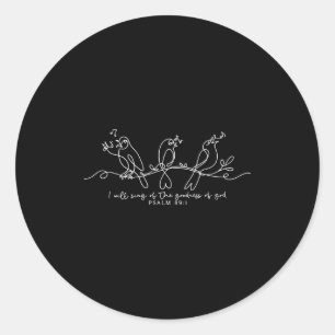 Sticker Rond Je chanterai la bonté de Dieu Psaume 89_1 Chri