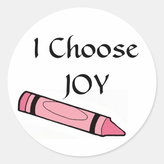 Sticker Rond JE choisis JOY (Devant)
