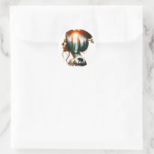 Sticker Rond Je choisis l'ours (Sac)