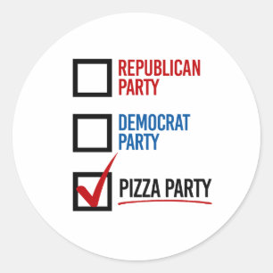 Sticker Rond Je Choisis Pizza Party