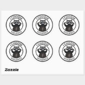 Sticker Rond Je choisis Violence Funny Raccoon (Feuille)