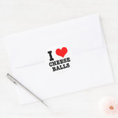 STICKER ROND JE COEUR (AMOUR) BALLES DE FROMAGE (Enveloppe)