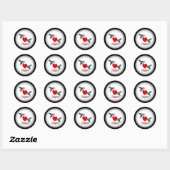 Sticker Rond Je Coeur Dragons (Feuille)