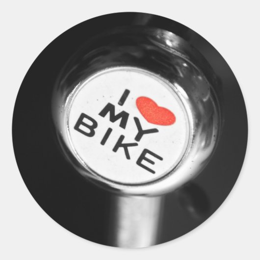 Sticker Rond Je Coeur Mon Vélo (Devant)