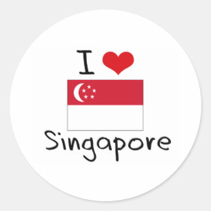 STICKER ROND JE COEUR SINGAPOUR