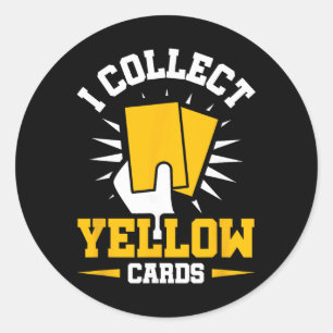 Sticker Rond Je collectionne les cartons jaunes