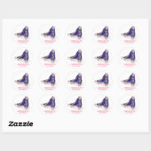 Sticker Rond Je comprends l'affectation Blue Basket Art (Feuille)