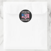 Sticker Rond Je Comprends L'Affectation Chat Enfant Chat Lady (Sac)