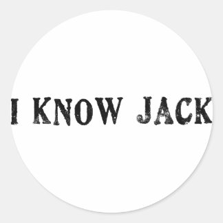 Sticker Rond Je connais Jack