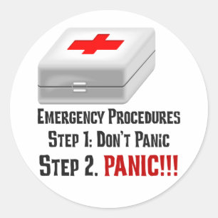 Sticker Rond Je connais les premiers soins et je peux répondre